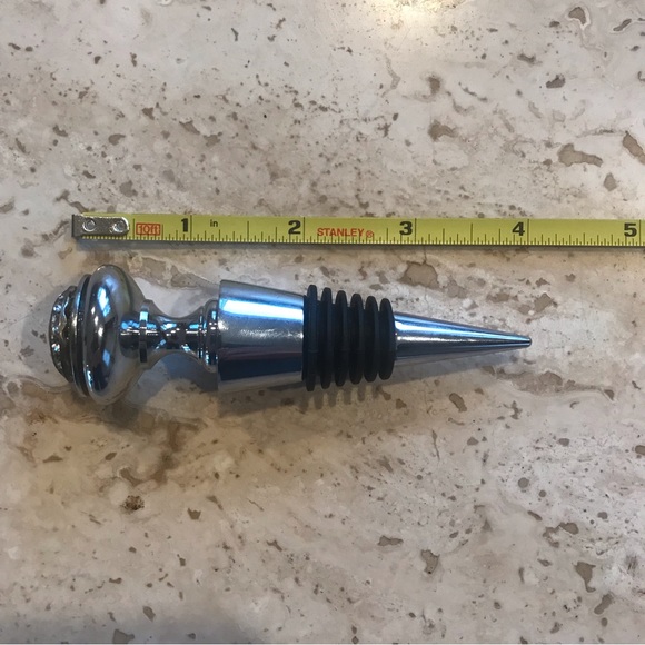 EUC Wine Bottle Stopper approx 4” long. Decorative. Heavy with rubber stopper. - Picture 4 of 6